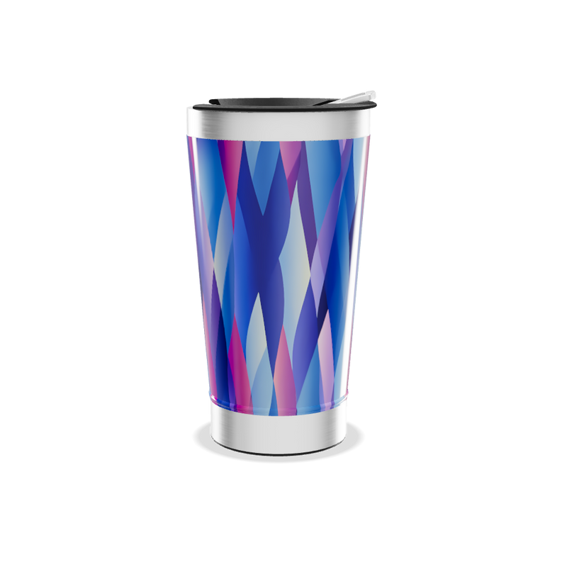 Copo Térmico - Geométrico Azul Aço Inox