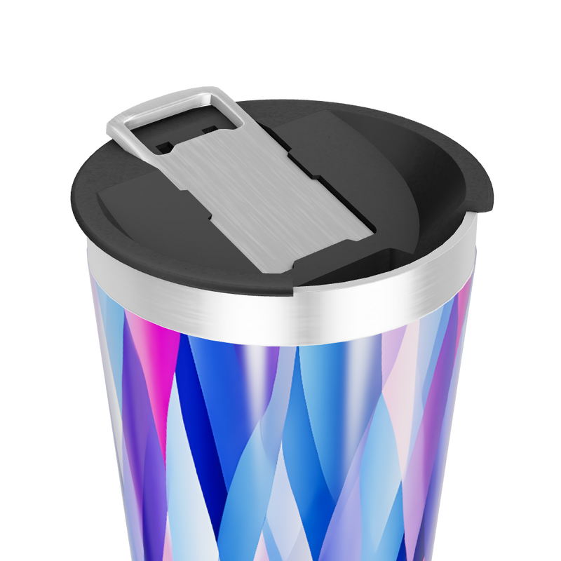 Copo Térmico - Geométrico Azul Aço Inox