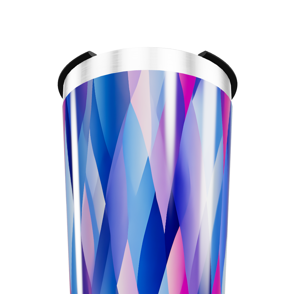 Copo Térmico - Geométrico Azul Aço Inox