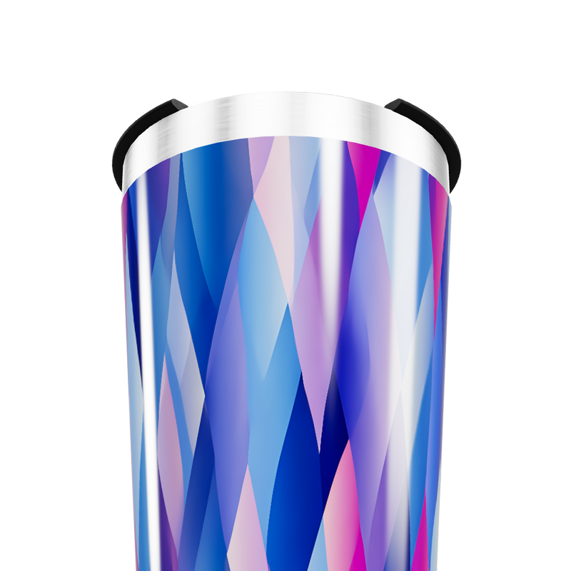 Copo Térmico - Geométrico Azul Aço Inox