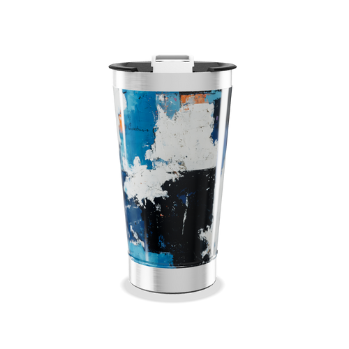 Copo Térmico - Arte Abstrata Azul