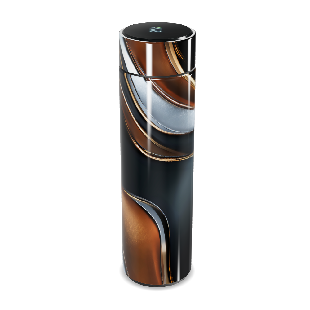 Garrafa Térmica Touch - Design Preto e Marrom