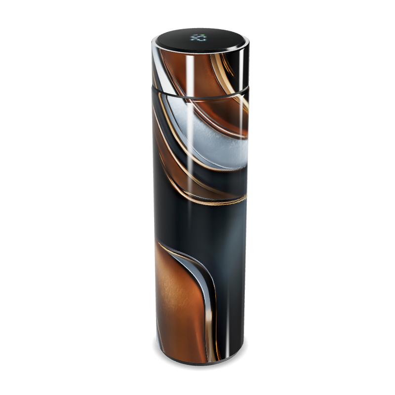 Garrafa Térmica Touch - Design Preto e Marrom