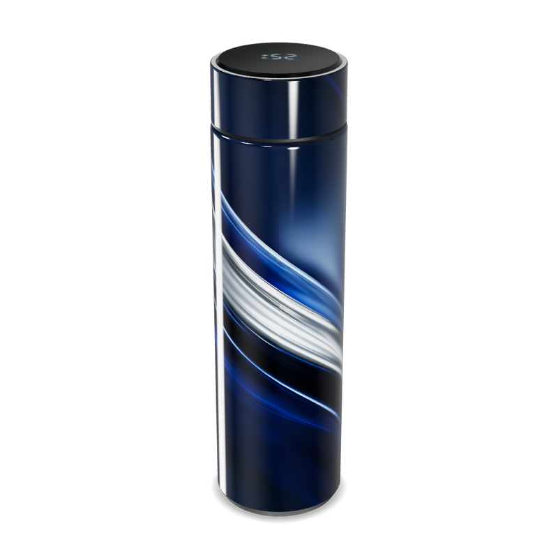 Garrafa Térmica Touch - Azul Inox Listrada