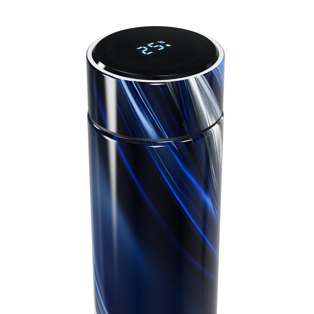 Garrafa Térmica Touch - Azul Inox Listrada