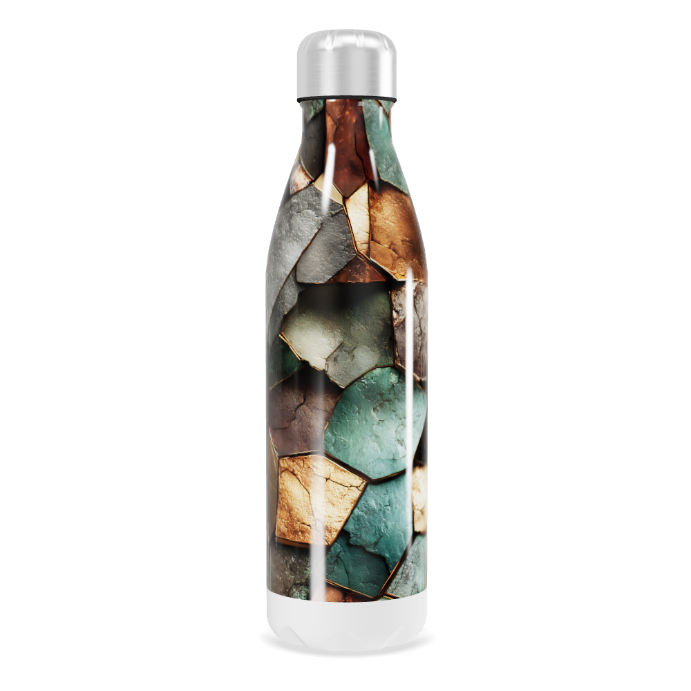 Garrafa Inox Estampa Pedras Coloridas