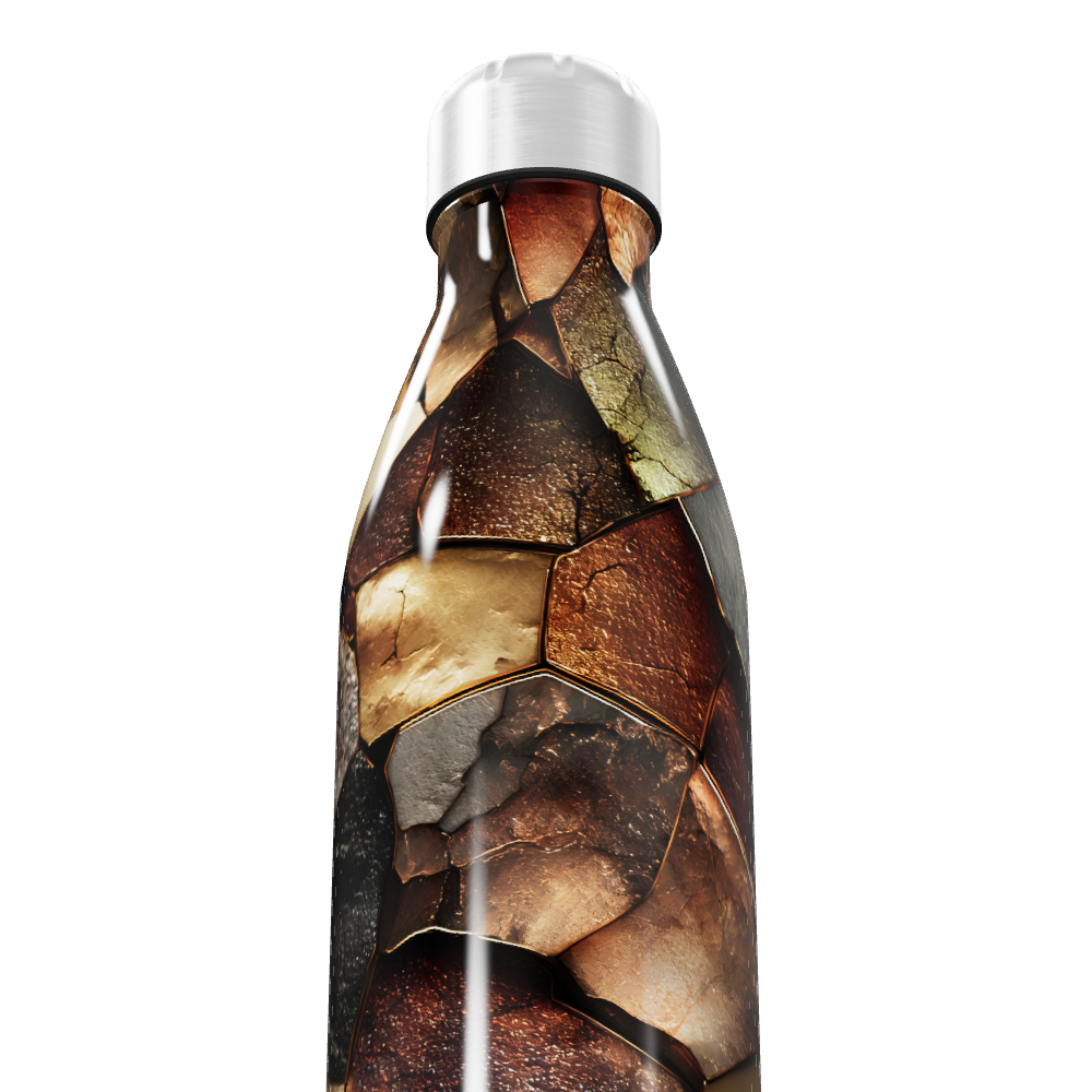 Garrafa Inox Estampa Pedras Coloridas