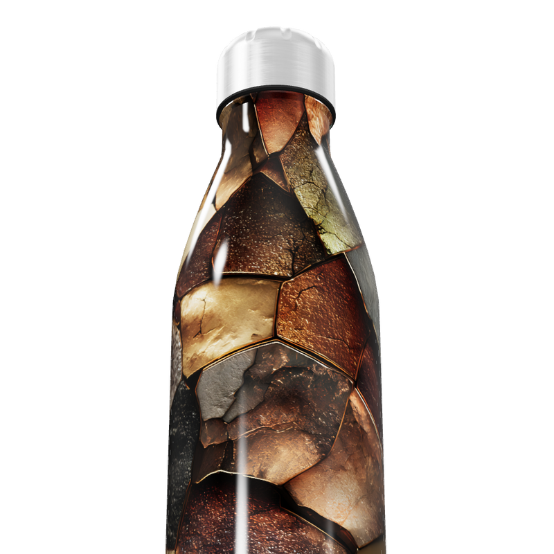 Garrafa Inox Estampa Pedras Coloridas