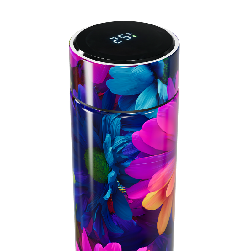 Garrafa Térmica Touch - Flores Coloridas