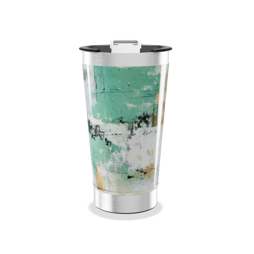 Copo Térmico - Verde Abstrato Aço Inox