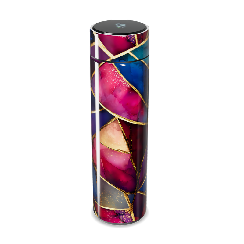 Garrafa Térmica Touch - Colorida com Estampa Abstrata