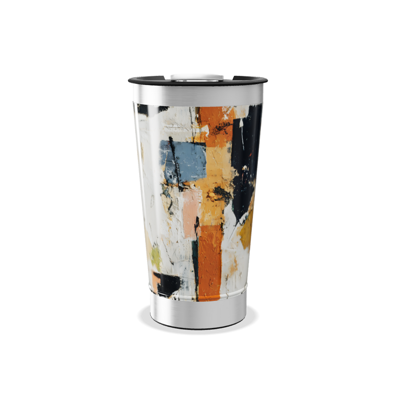 Copo Térmico - Estampa Abstrata Colorida