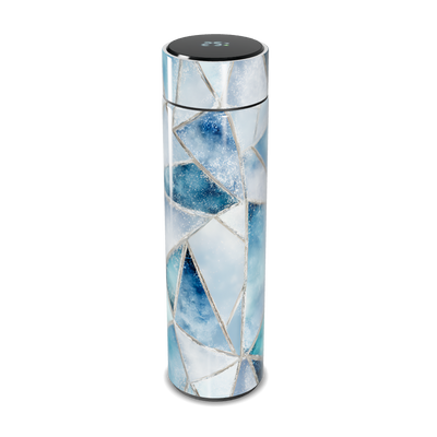 Garrafa Térmica Touch - Azul Geométrica Vidro