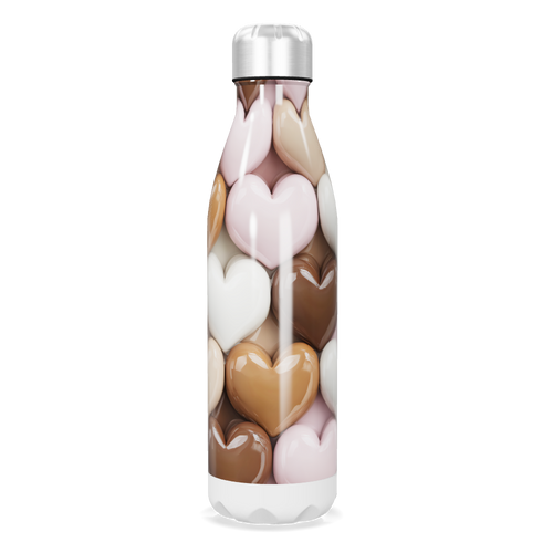 Garrafa Inox - Corações Coloridos