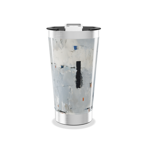 Copo Térmico - Arte Abstrata Aço Inox