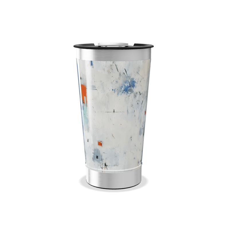 Copo Térmico - Arte Abstrata Aço Inox