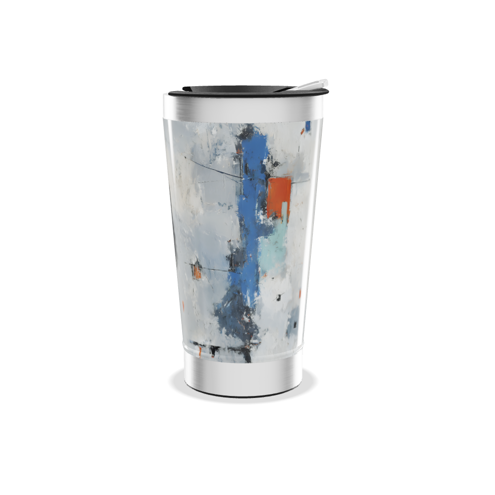 Copo Térmico - Arte Abstrata Aço Inox