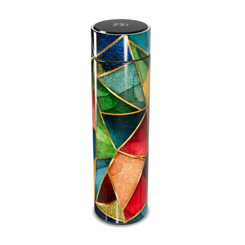 Garrafa Térmica Touch - Estampa Vitral Colorida