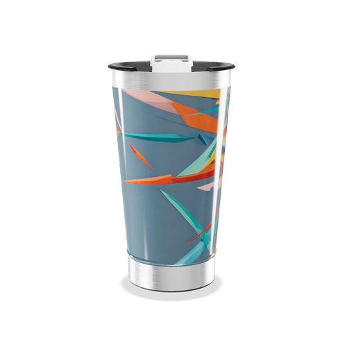 Copo Térmico - Estampa Abstrata Colorida