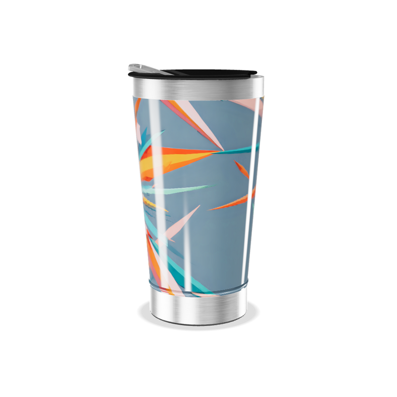 Copo Térmico - Estampa Abstrata Colorida