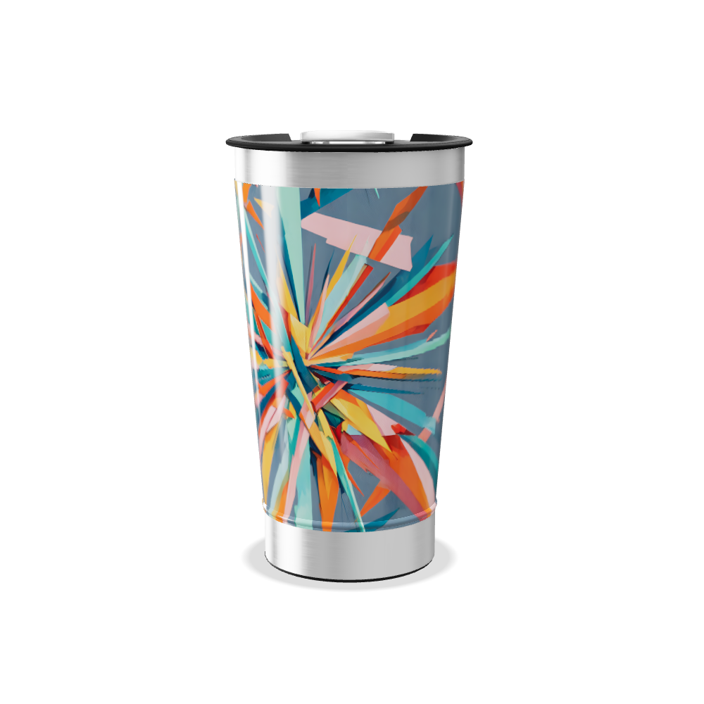 Copo Térmico - Estampa Abstrata Colorida