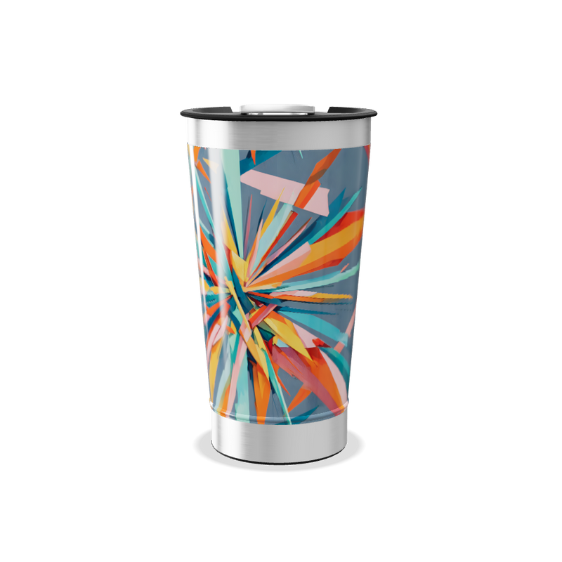 Copo Térmico - Estampa Abstrata Colorida