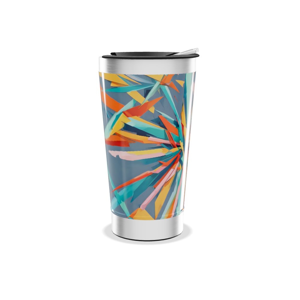 Copo Térmico - Estampa Abstrata Colorida