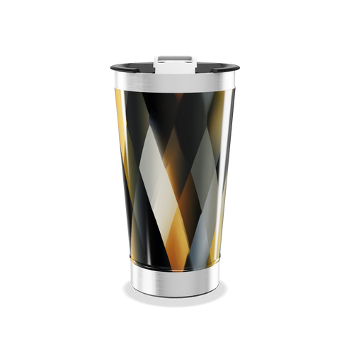 Copo Térmico - Estampa Geométrica Aço Inox