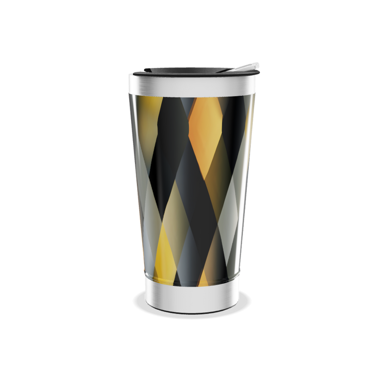 Copo Térmico - Estampa Geométrica Aço Inox