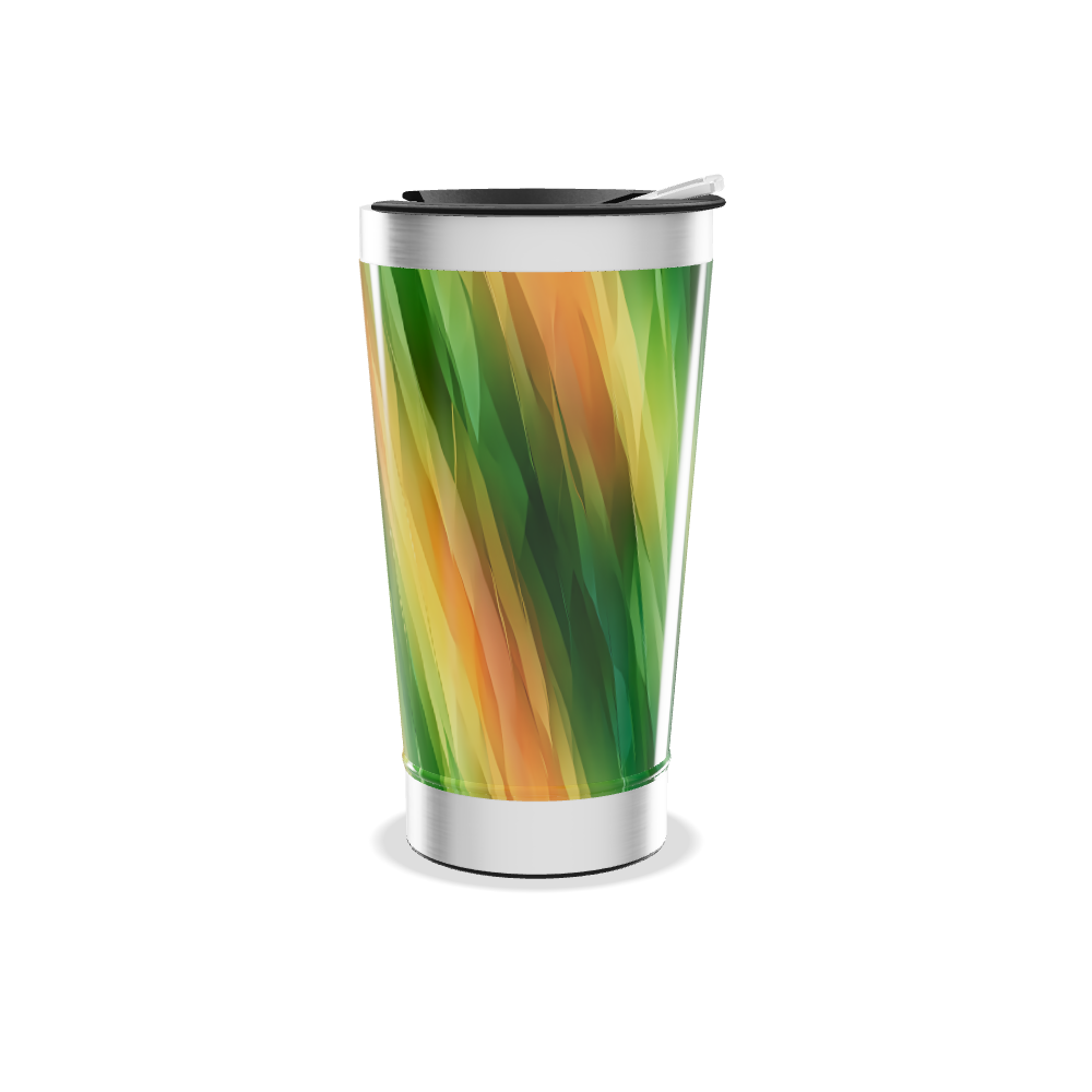 Copo Térmico - Estampa Verde e Laranja