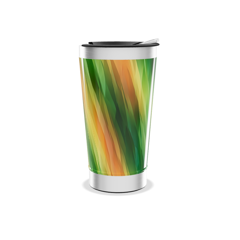 Copo Térmico - Estampa Verde e Laranja