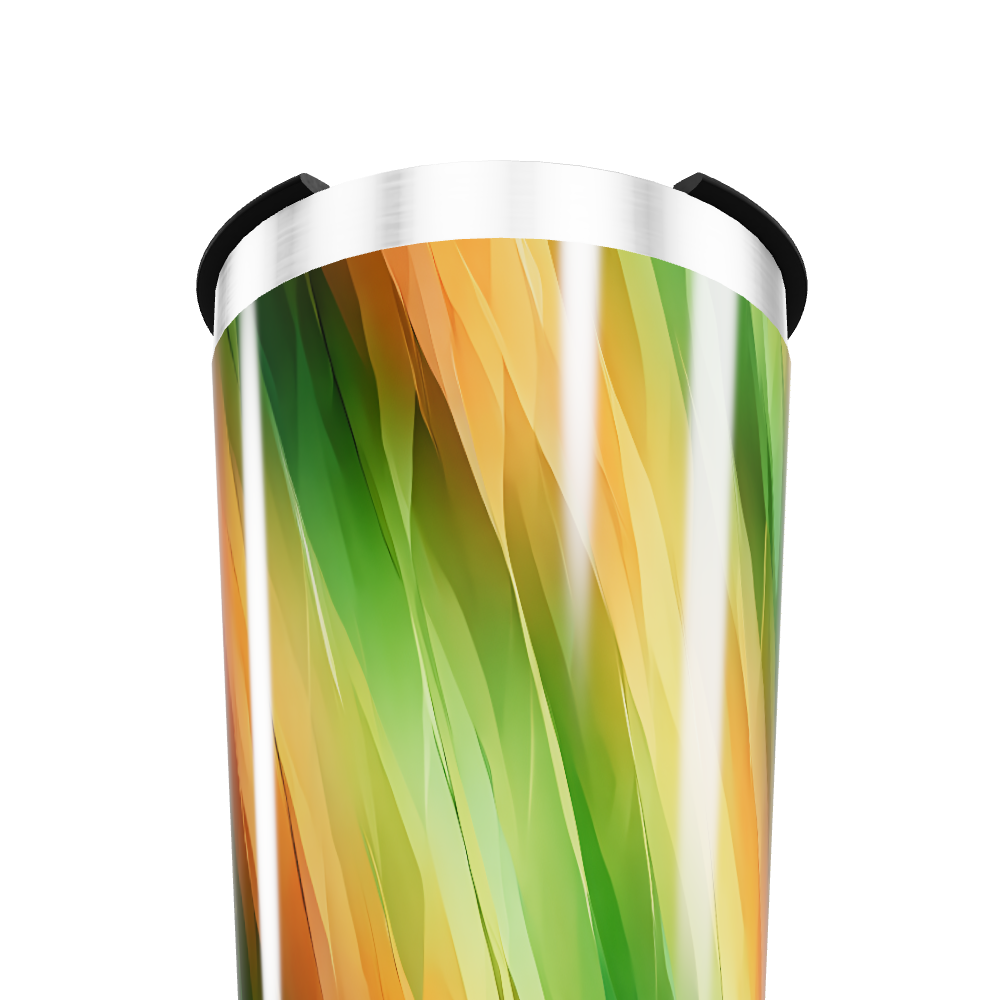 Copo Térmico - Estampa Verde e Laranja