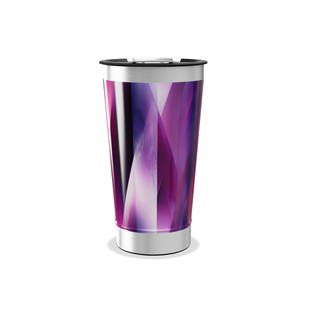 Copo Térmico - Geométrico Roxo e Vermelho