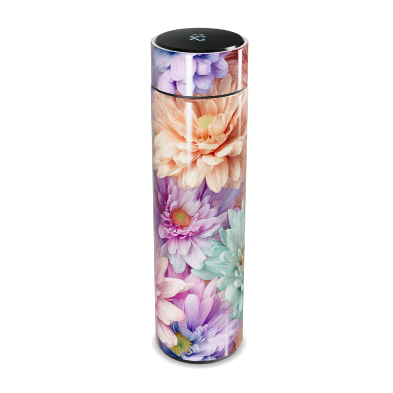 Garrafa Térmica Touch Floral Colorida Inox