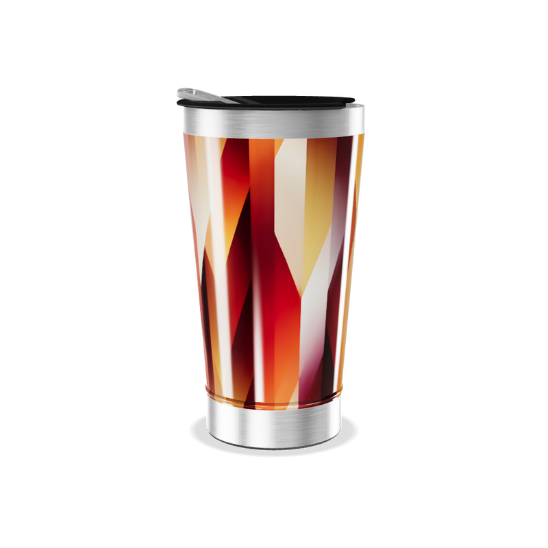Copo Térmico - Geométrico Colorido Aço Inox