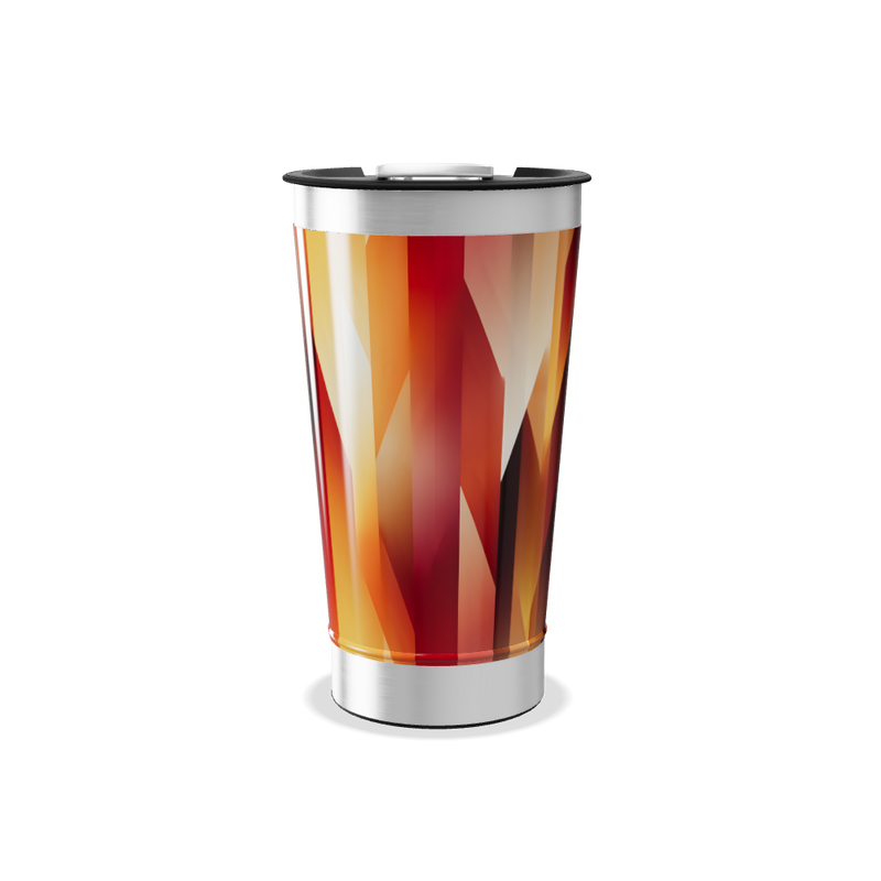 Copo Térmico - Geométrico Colorido Aço Inox