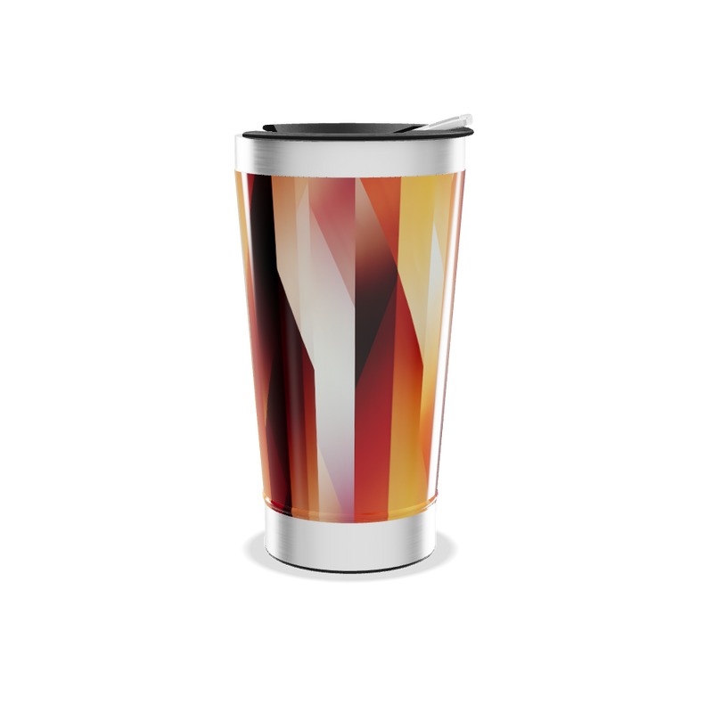 Copo Térmico - Geométrico Colorido Aço Inox