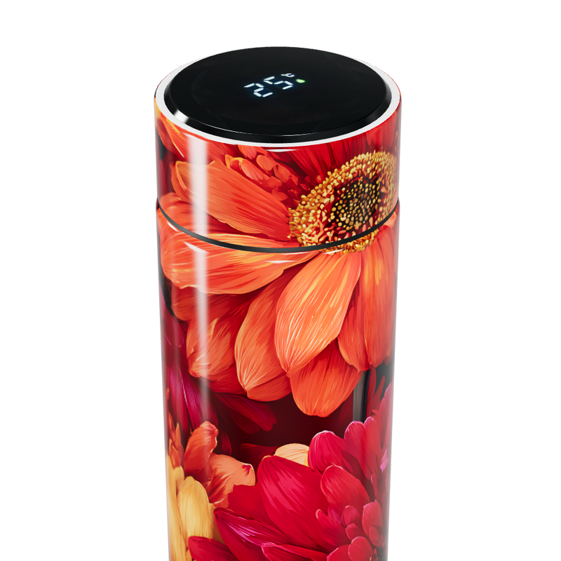 Garrafa Térmica Touch - Floral Colorida Inox