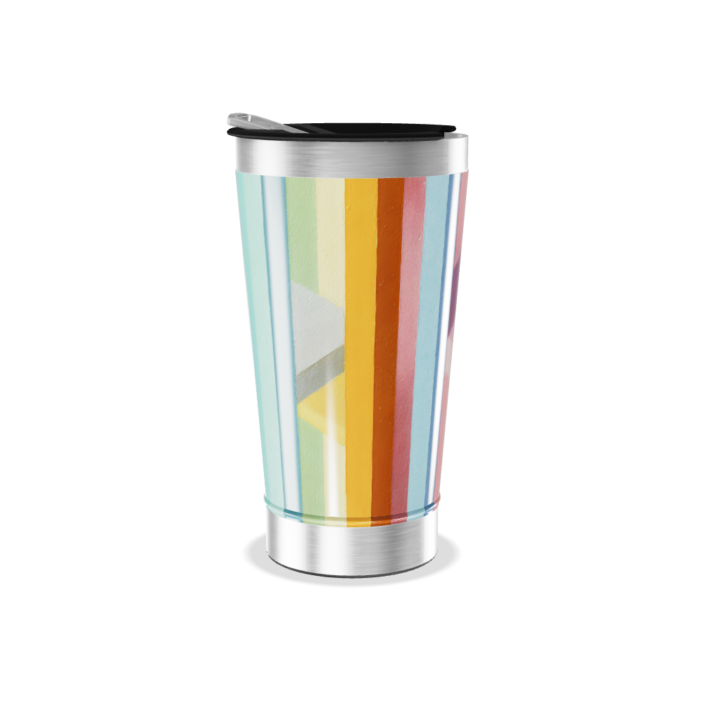 Copo Térmico - Com listras coloridas