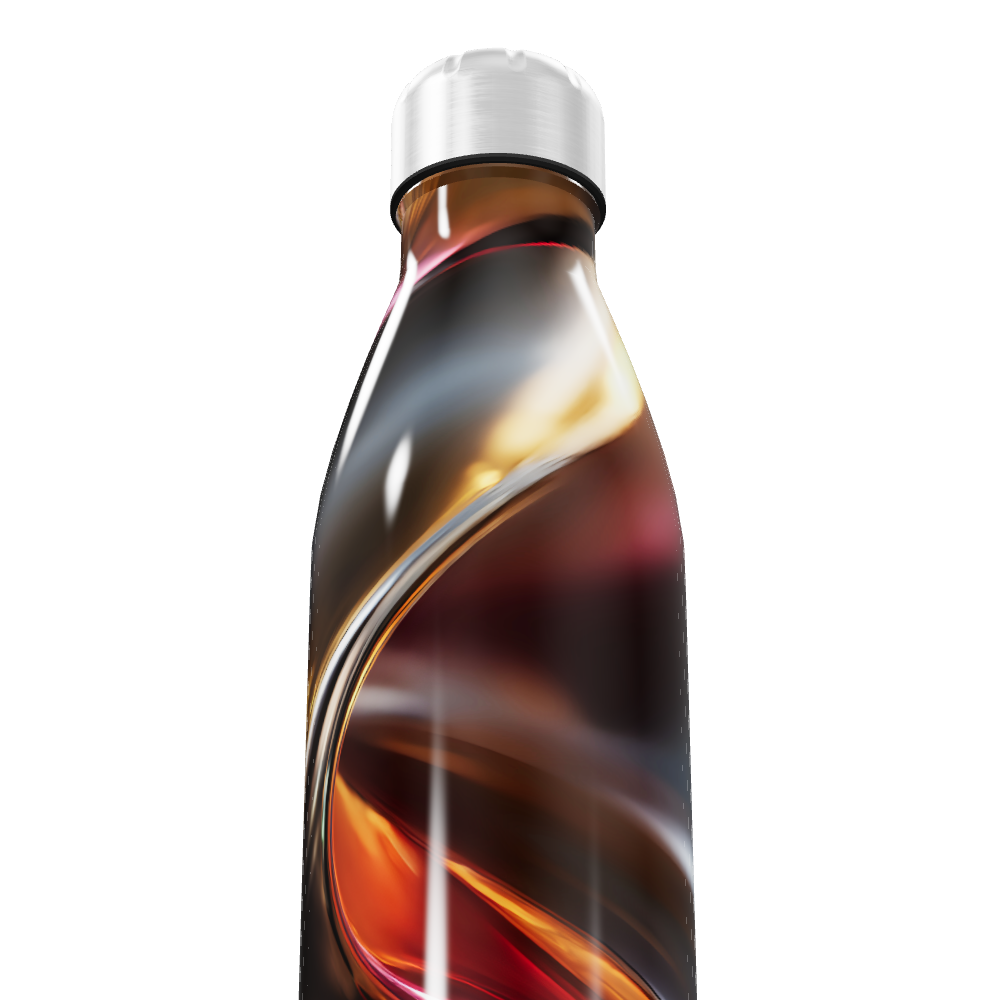 Garrafa Inox - Estampa Abstrata Colorida