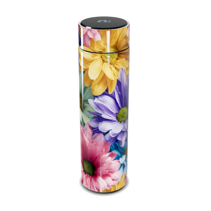 Garrafa Térmica Touch Floral Colorida Inox