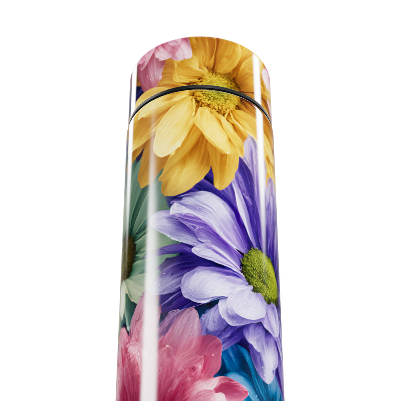 Garrafa Térmica Touch Floral Colorida Inox