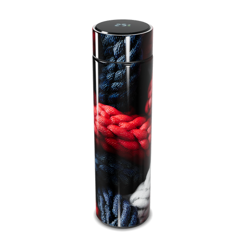 Garrafa Térmica Touch - Estampa Trançada Colorida