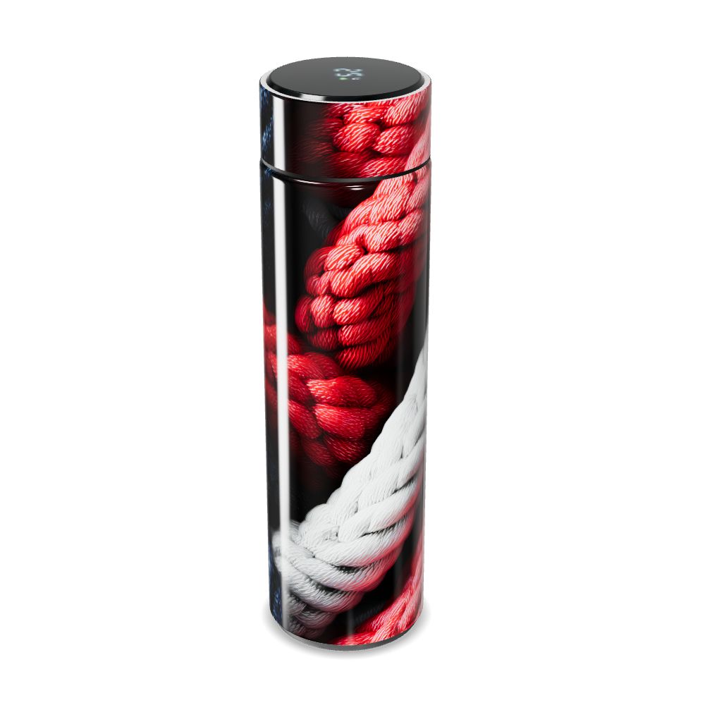 Garrafa Térmica Touch - Estampa Trançada Colorida