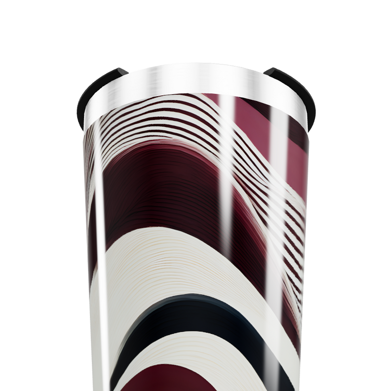 Copo Térmico - Ondas Marrom e Branco