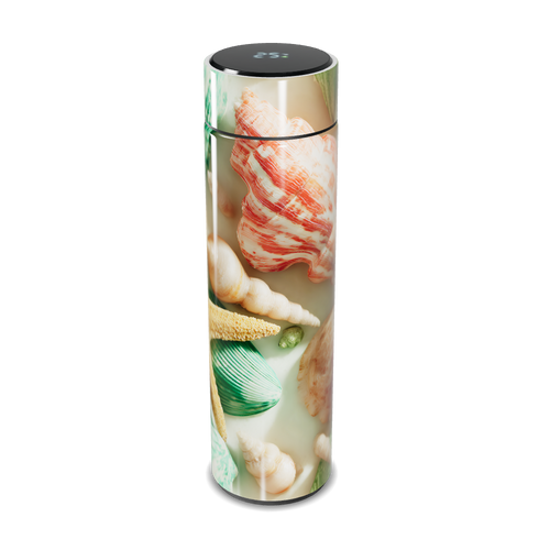 Garrafa Térmica Touch - Estampa Conchas e Folhas