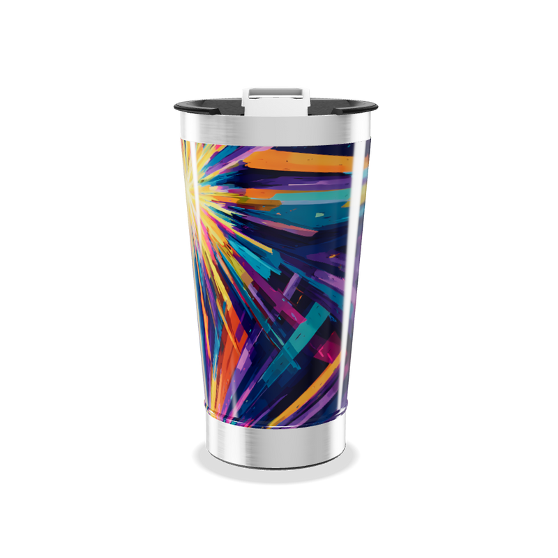 Copo Térmico - Estampa Colorida Abstrata