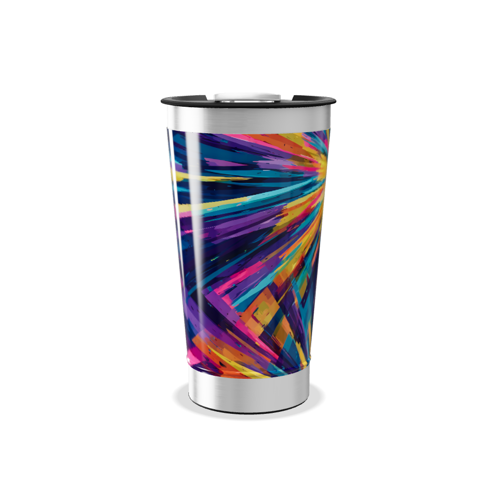 Copo Térmico - Estampa Colorida Abstrata