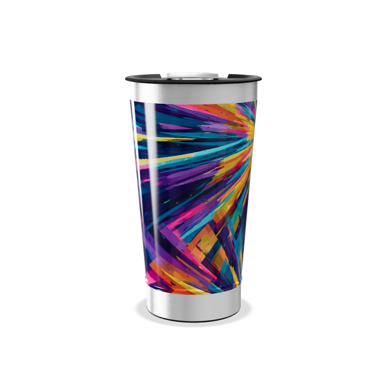 Copo Térmico - Estampa Colorida Abstrata