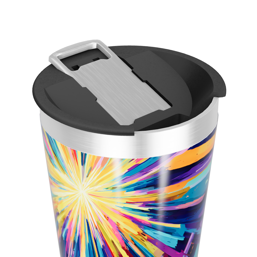 Copo Térmico - Estampa Colorida Abstrata
